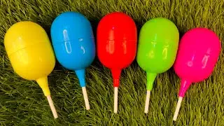 New Glitter Rainbow Lollipop Candy I Cutting| ASMR | Satisfying Video