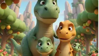 The T-Rex Family And The Fruit Valley Journey | A Heartwarming Kids Story