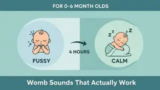 Colic Relief Sound: 4 Hours of Womb Heartbeat & Shushing for Fussy Babies 0-6 Months