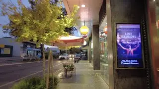 4K Street walk in Australia, in Adelaide, nature and traffic sounds #streetfood#nature#asmr