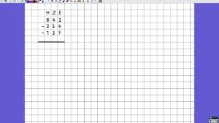 Schriftliche Subtraktion mit 2 Subtrahenden - ActivInspire