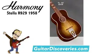 STELLA Parlor Guitar - 1958 H929 - JAVA JIVE on Harmony's $23 Parlor Guitar