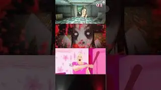 Ep-22[JUMPSCARE BATTLE S-2] Momo Vs Slendrina Vs Barbie Granny #momochallengemukbang #granny
