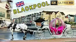 Blackpool Coastal Walk: From Central Pier to Pleasure Beach 4K/60