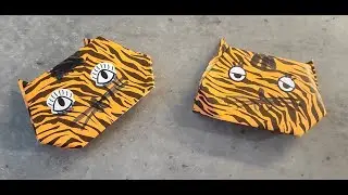 Origami Cat Head 🐱Easy Paper Craft for Kids #Origami #Cat #DIY (origami kočič&iacute; hlava)