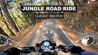 Royal Enfield Classic 350 POV Ride | Jungle Road to Tea Gardens 🌿