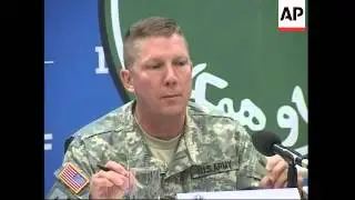 Press conference with US military on Kandahar attack earlier in week