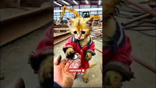 poor cat  hard working #cat #catvideos #funny #reels #comedy