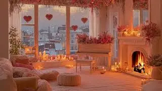 Tranquil Winter Evening ❄️ Soothing Piano & Fireplace Sounds 🌙 Cozy Ambience for Deep Relaxation