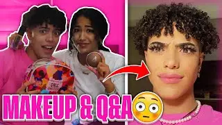 I Let My LITTLE SISTER (Aya) Do My MAKEUP.. 😂😱 *FUNNY CHALLENGE* | DerekTrendz