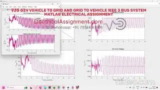 V2G G2V VEHICLE TO GRID AND GRID TO VEHICLE IEEE 3 BUS SYSTEM- MATLAB ELECTRICAL ASSIGNMENTS