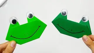 Easy origami frog | Paper frog face