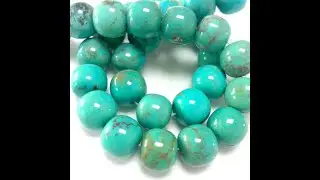 Chunky turquoise necklace big turquoise beads turquoise statement jewelry 9-10 mm