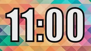 11 minute timer with Colorful background. 11 minute countdown with alarm sound at the end
