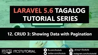12. Laravel Crud Part 3 Eloquent, Showing Data with Pagination in Laravel (Tagalog)