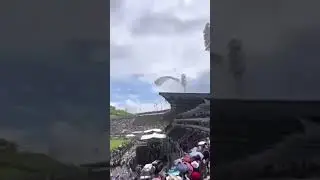 Ugandan paratroopers fell down in stadium