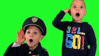 Police story on police car with Alex and Nico #policeman #thief