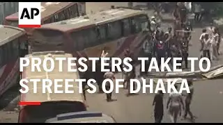 Student protesters take to streets of Dhaka as Bangladesh wracked by days of clashes