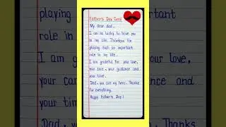 Father's day card writing | Happy Father's Day 2024 writing | Father's Day Message/Fathers Day Card