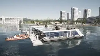 100% renewable solar+wind energy on the water | floating charging station