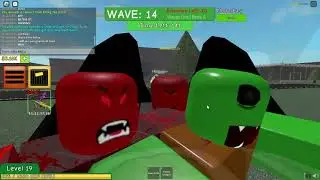 Playing Roblox Zombie Attack.