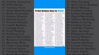 💼 111 Best Business Ideas for Women in 2025 | Start Your Own Business Today!
