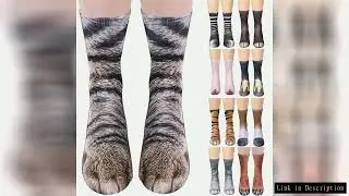 Unisex Adult 3D Print Animal Paw Socks Creative Funny Cat Dog Dinosaur Tiger Paw Socks Novelty Socks
