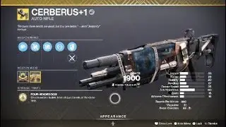 Cerberus+1 Exotic Weapon & Catalyst &ndash; Destiny 2