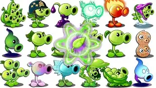 All PEA vs Team Hard Level Zombies Normal & Power Up Attack PvZ 2 Challenge