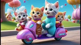 The Cat on the Candy Scooter | Fun Nursery Rhyme for Kids | Baby Song & Toddler Learning Rhyme