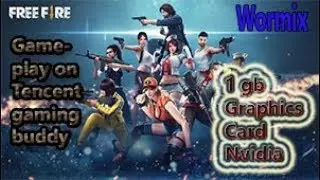 Free Fire Gameplay on Tencent Gaming Buddy | Nvidia 410m 1GB | Wormix