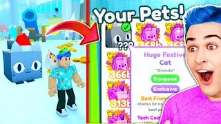 Trading The World's FIRST *HUGE FESTIVE CAT* In Pet Simulator X!! HUGE SANTA CAT In Roblox Pet Sim X