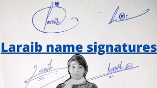 Laraib name signature in English#easy style sign#name signature with arooj