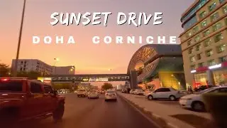 Sunset Drive in Corniche   II Doha Corniche: A Visual Stroll  II Doha Qatar II Gopro 11 4k