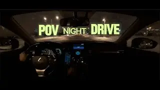 Relaxing Winter POV Drive at Night