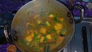 Thand mein aloo aur green matar k sabji ek daam dhaaba style recipe ghar pe