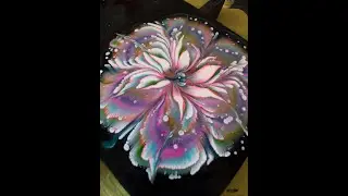 304 CUP BOTTOM reverse flower dip  #flowerdip  #AcrylicPouring #cupbottompour