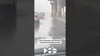 Heavy rain brought flooding and caused damage to property around North Texas ⛈ #rain #flood #usa #