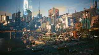 Video Game Ambience | Cyberpunk 2077 - Watson, Judy's Rooftop