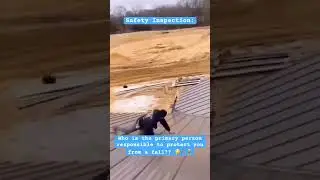 Worker slides down roof with no fall protection #jjsafetyllc #safetyfirst #safetyfails