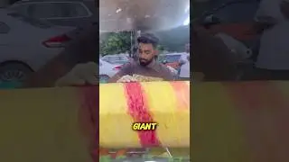 Making Natural Fruit Ice Cream on a Giant Rotating Drum #shorts