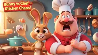 Bunny Vs Chef Kitchen Chaos Toy woodworking art skill wood hand craft #shorts​ #funny​
