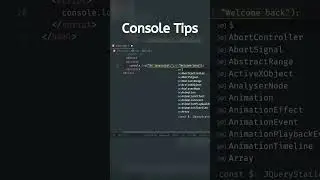 Console tips in javascript 