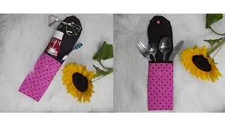 ¿Cómo hacer un porta cubiertos en tela?