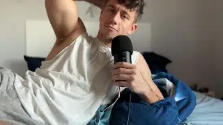 Beard scratching ASMR (male whispered ramble, crinkly sounds)