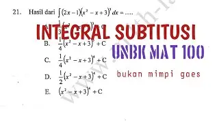 INTEGRAL SUBTITUSI SOAL UN SMA IPA 2019