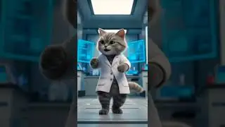 Cat Scientist #cat #science  #dance #viralshorts #shortsfeed #shorts #shortsviral #catlovers #fyp