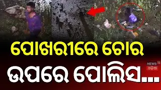 ପୋଲିସ କବଳରୁ ରକ୍ଷା ପାଇବା ପାଇଁ ପୋଖରୀରେ ଚୋର...Thief jumps into pond in fear of arrest | Puri | OdiaNews