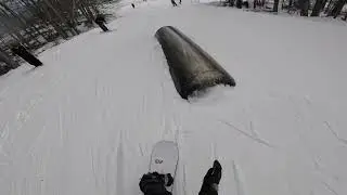 POV: Snowboarding Okemo Preseason park (NEW TRICKS)