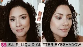 E.L.F. Liquid glitter eyeshadow in COPPER POP/ Tutorial using mostly drugstore products.